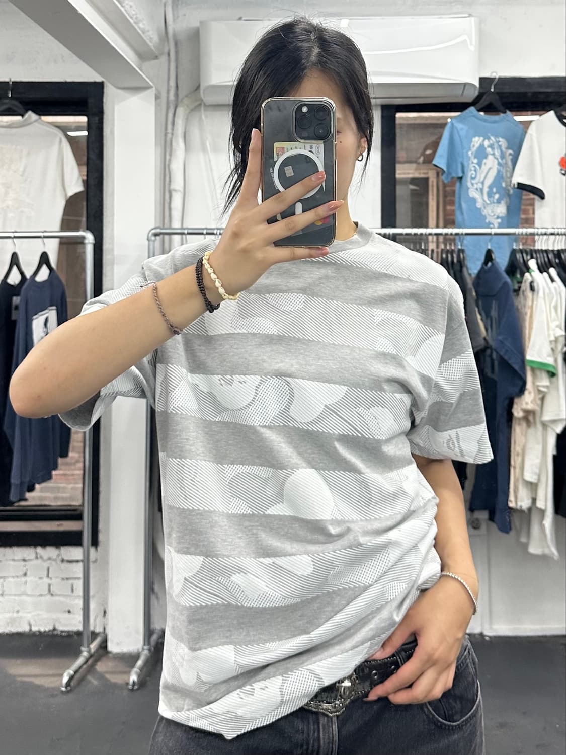 베이프 스트라이프 카모 티셔츠 상품이미지3