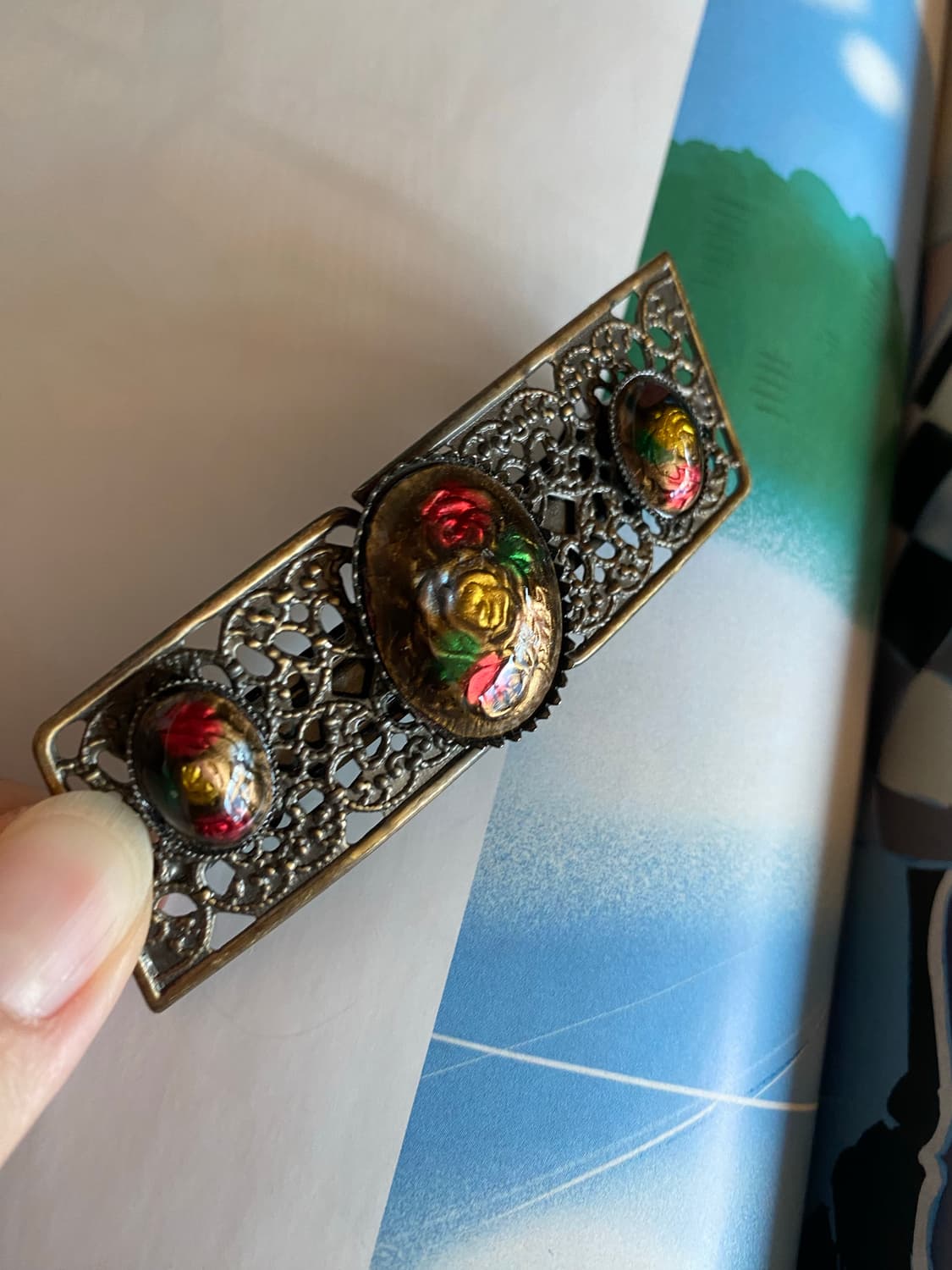 빈티지 앤틱 플라워 헤어핀 상품이미지2