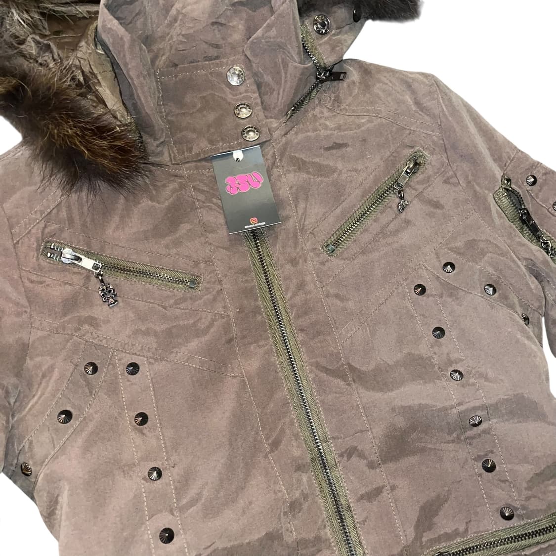 d.i.a 다이아 퍼 후드 야상자켓 갸루y2k펑크 상품이미지3