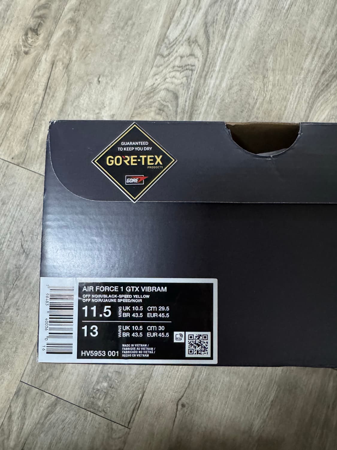 새상품) 나이키 에어포스1 GTX 블랙 비브람 상품이미지3