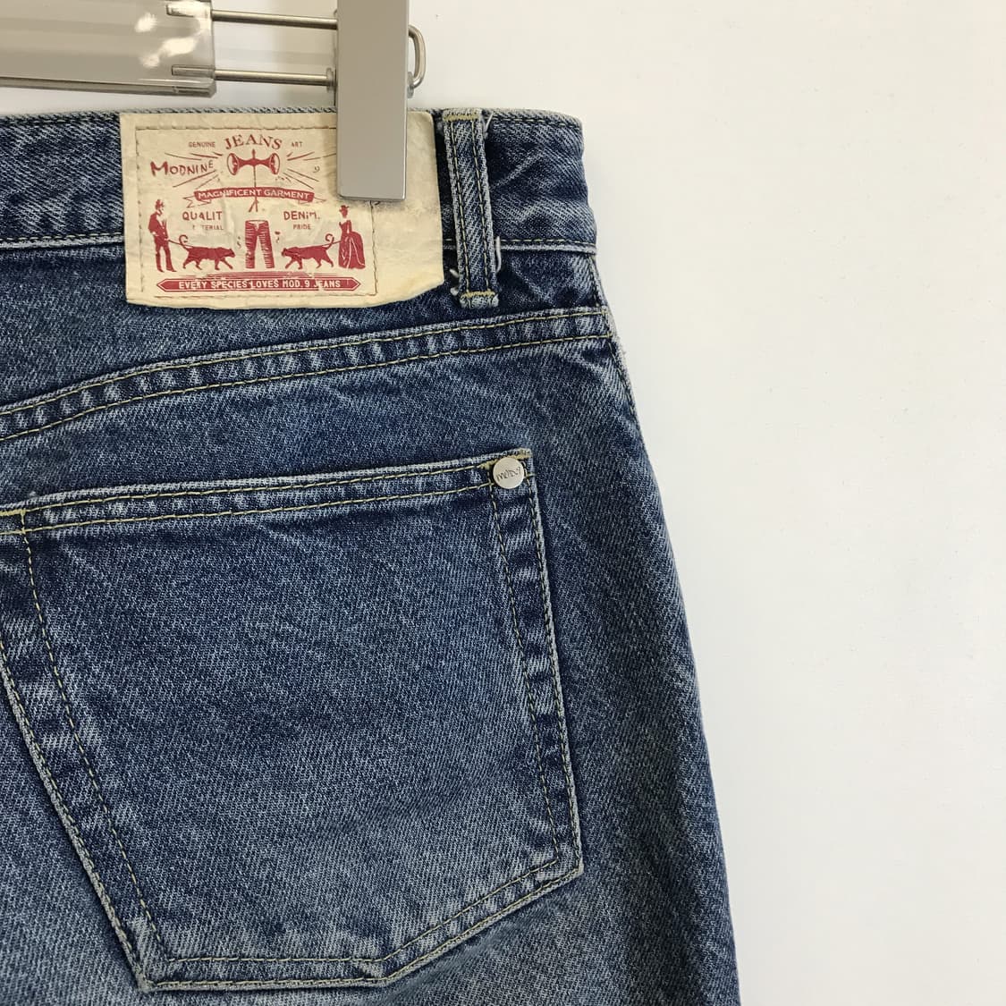 모드나인 MOD9 mod1 crop 데님 청바지 [32인치] 상품이미지4