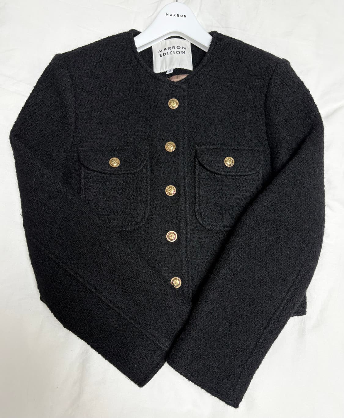 마론에디션 윈터 트위드 크롭 자켓 상품이미지1