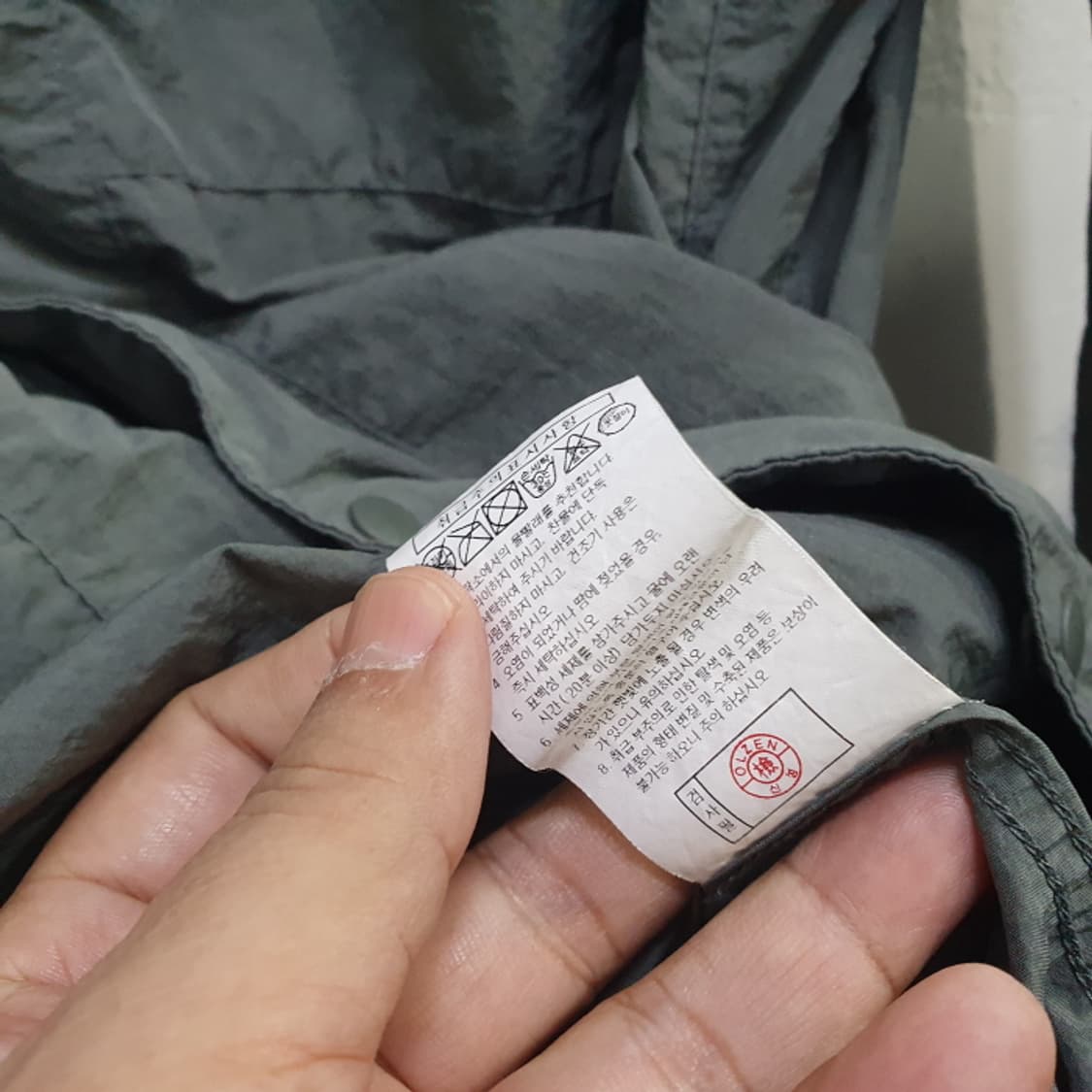 올젠 카키색 오버핏 긴팔남방(105) 상품이미지5