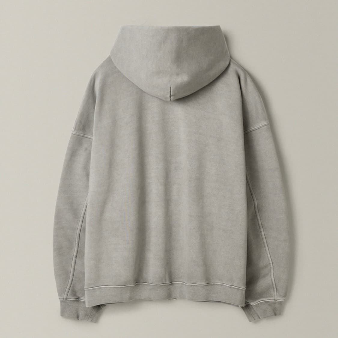 파사드패턴 피그먼트 후드집업 (그레이) 상품이미지2