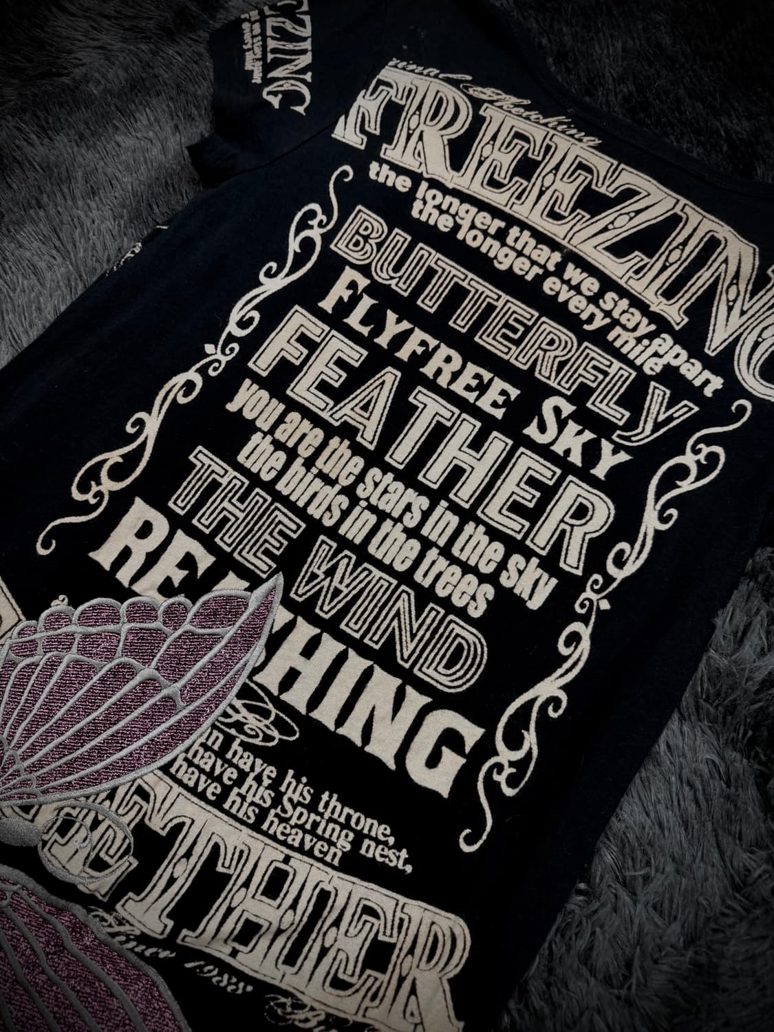 글리츠 나비 & 레터링 반팔 상품이미지5