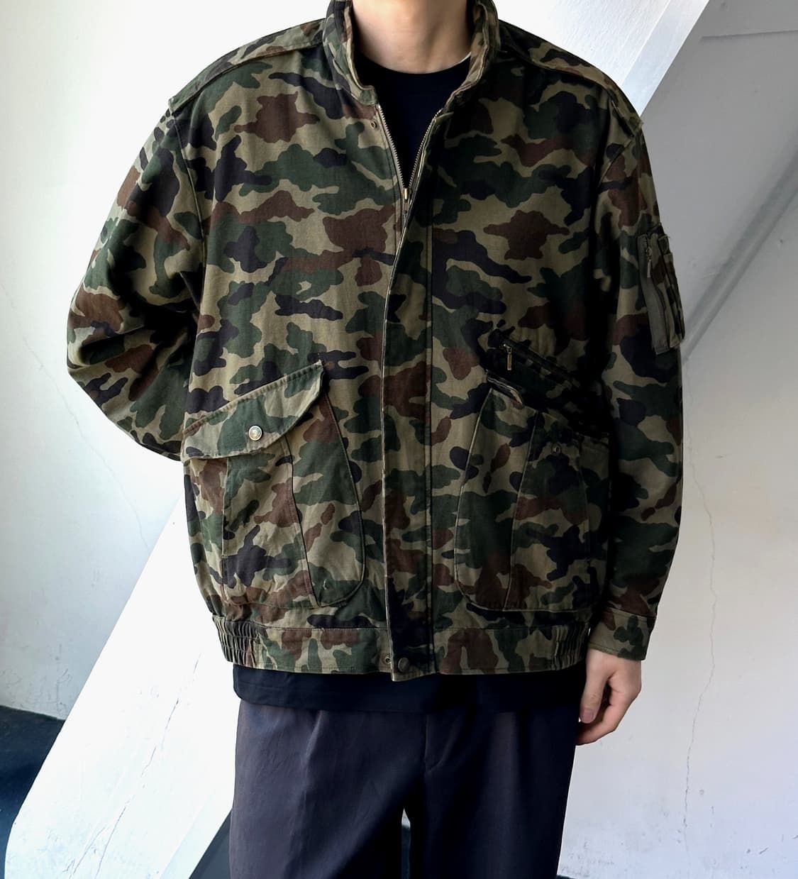 Camo design mild cotton blouson 상품이미지7