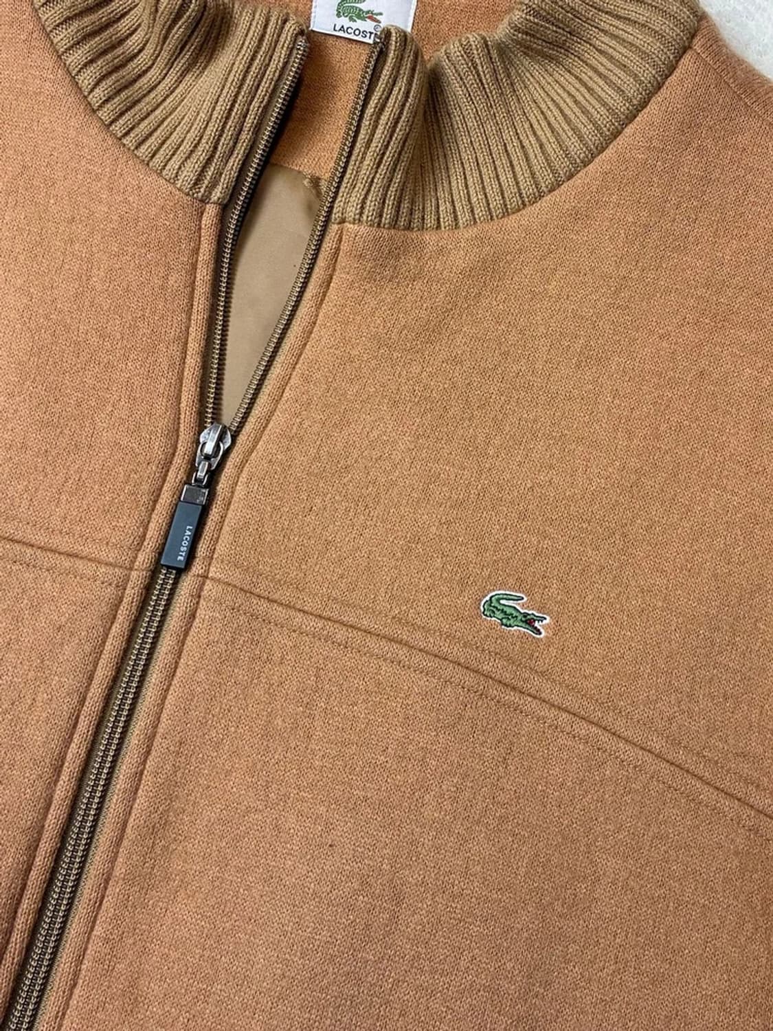 라코스테 00's 카멜 울 니트 배색 블루종 자켓 PN5786 상품이미지3