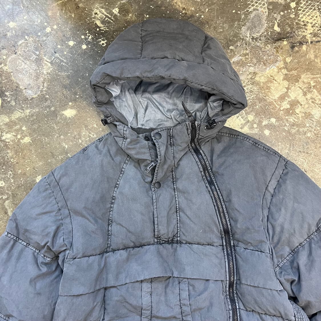 L) NAU 나우 가먼츠다잉 덕다운 아노락 언발 패딩점퍼 자켓 상품이미지2