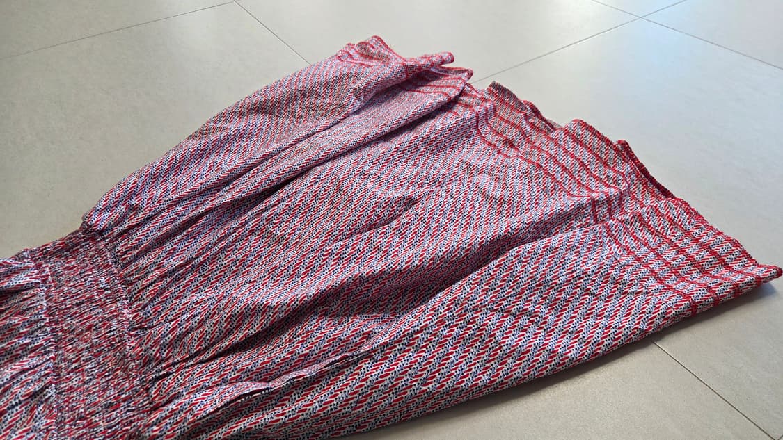 질스튜어트 워싱 면 나염 프린트 스모크 밴딩 원피스 상품이미지6