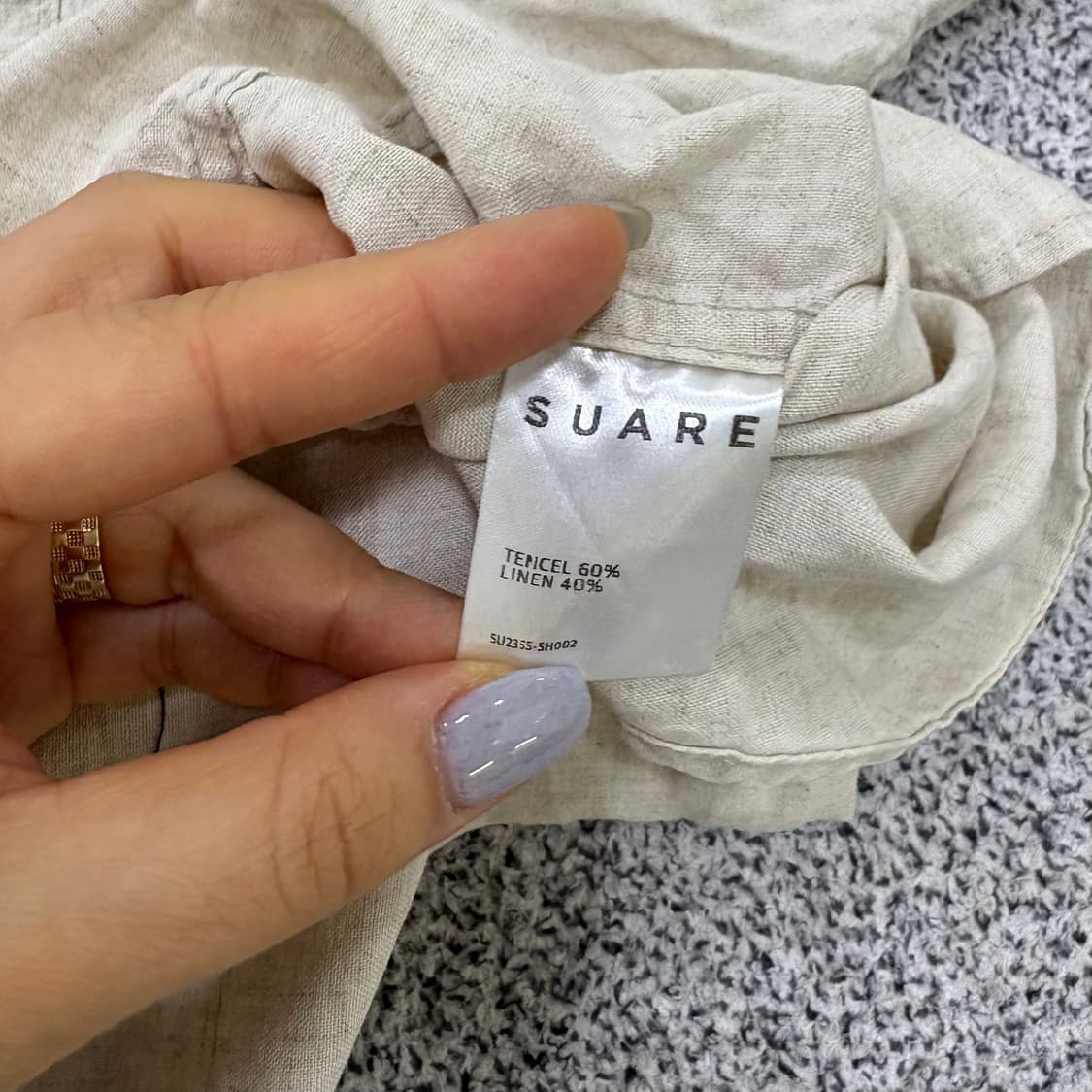 L 수아레 린넨 셔츠 솔리드 남방 0311J 상품이미지4