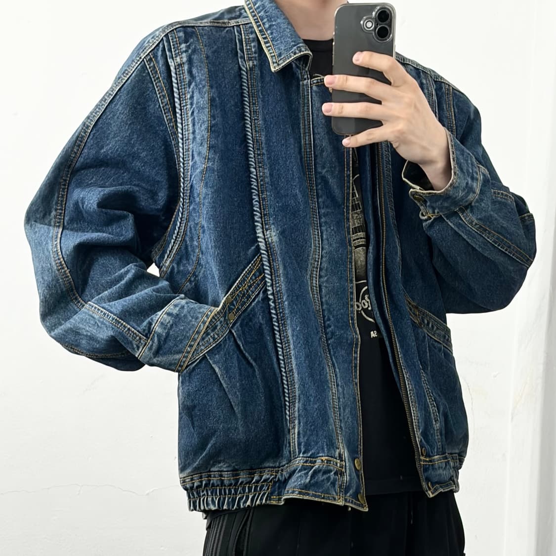 Pedoni 90s 데님 봄버 자켓 상품이미지3