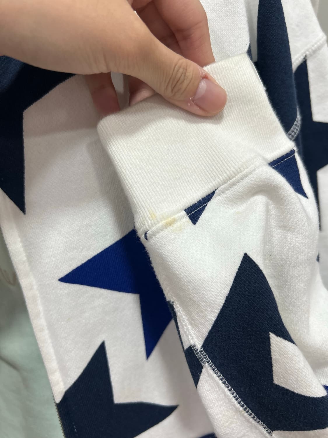 베이프 정품 스타 블루화이트 후드집업 상품이미지9