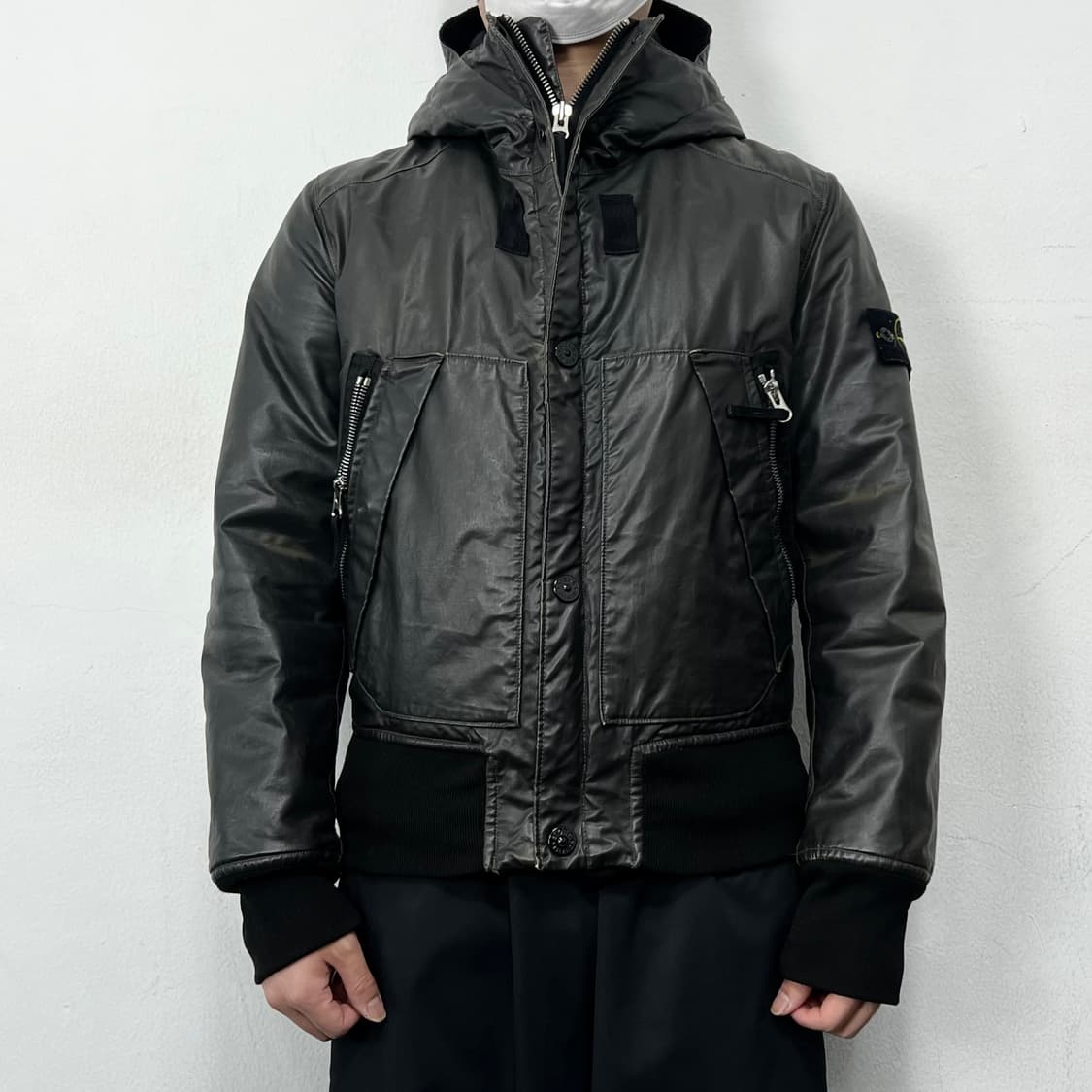 스톤아일랜드 와펜 왁스드 아이스 2 후드 자켓 상품이미지2