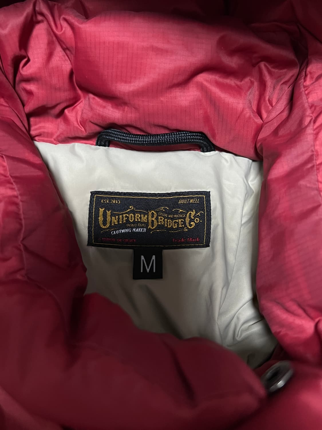 택포15) 유니폼브릿지 24fw 카라코람 구스다운 패딩 체리레드 M 상품이미지6