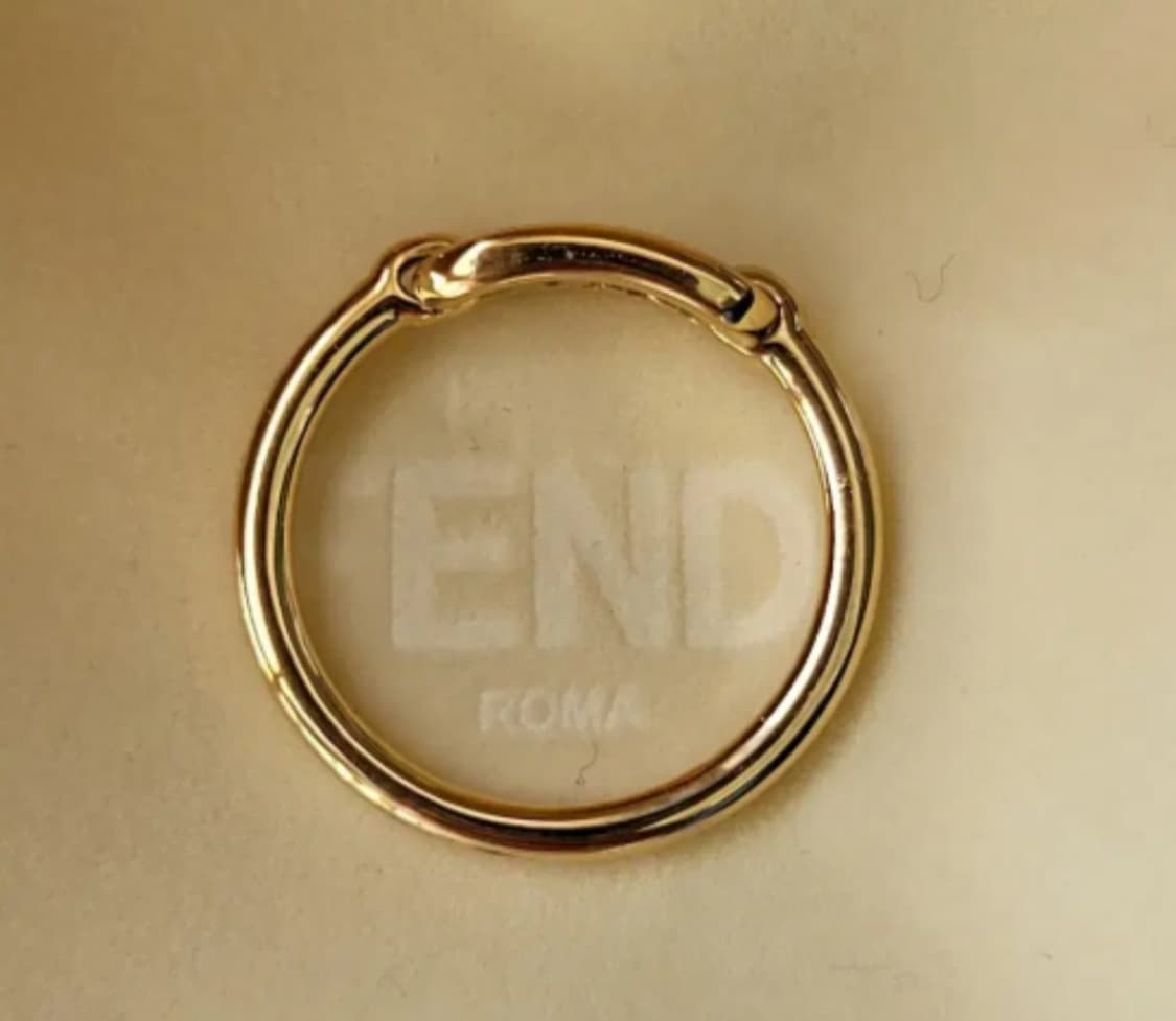 [정품,히든피스] 펜디 F로고 로마 각인 오로 컬러 링 상품이미지3