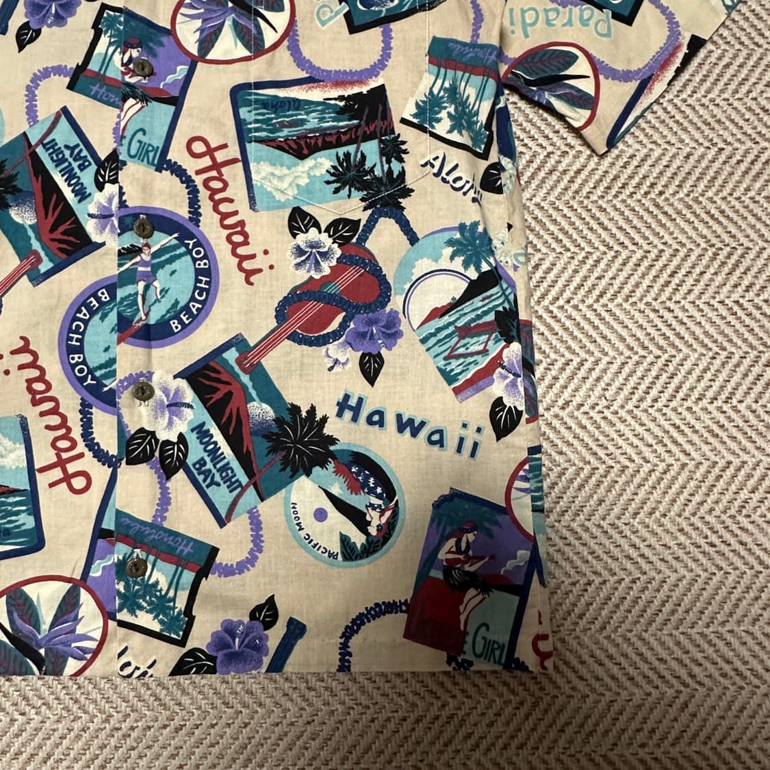 VINTAGE usa made hawaiian shirt 상품이미지4