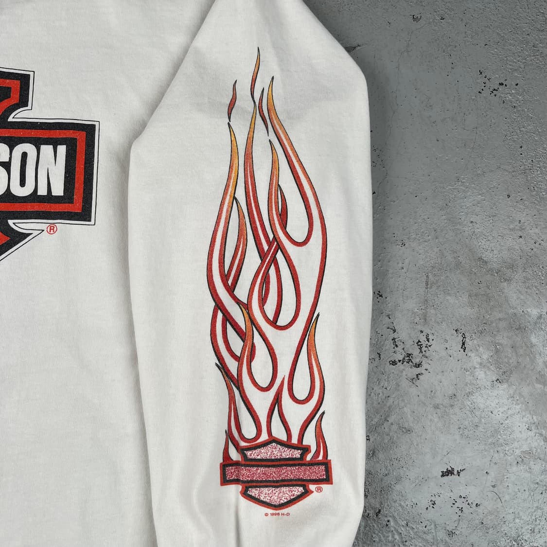 빈티지 할리데이비슨 쉴드 로고 플레임 롱슬리브 상품이미지6