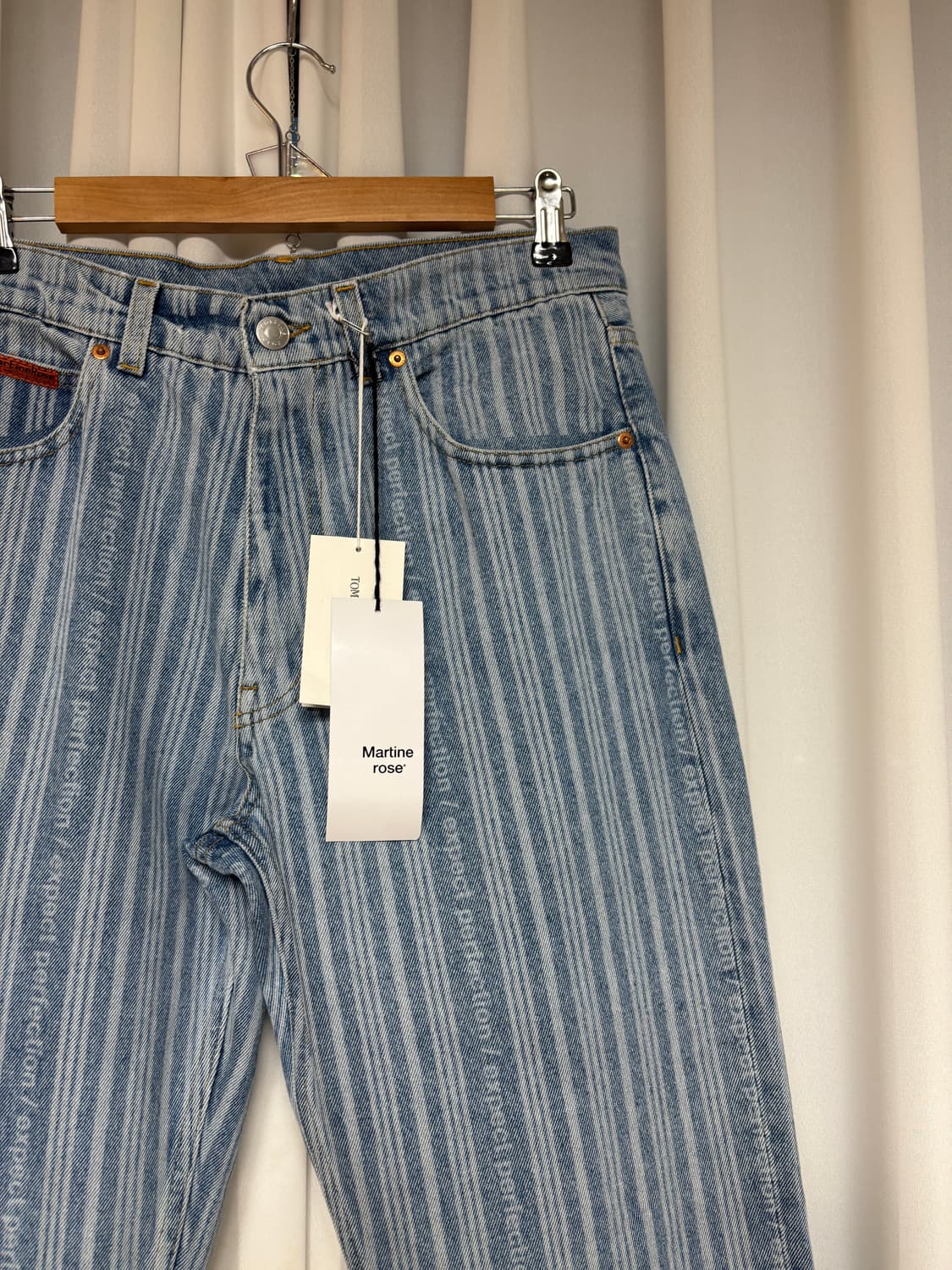 택포/새상품) 23 마틴로즈 레이저 프린트 스트레이트 컷 데님 팬츠 진 상품이미지3