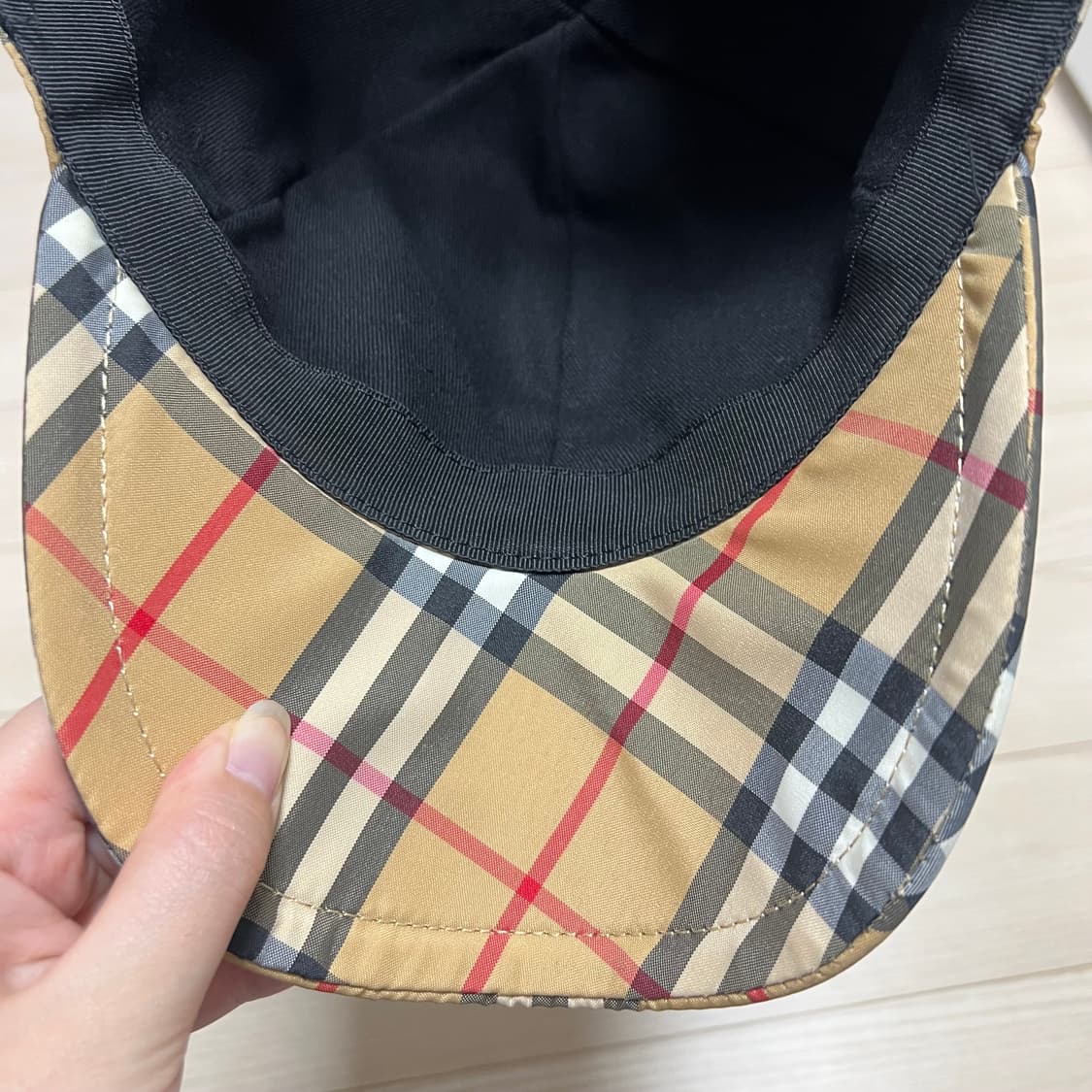 버버리 체크 볼캡 상품이미지5