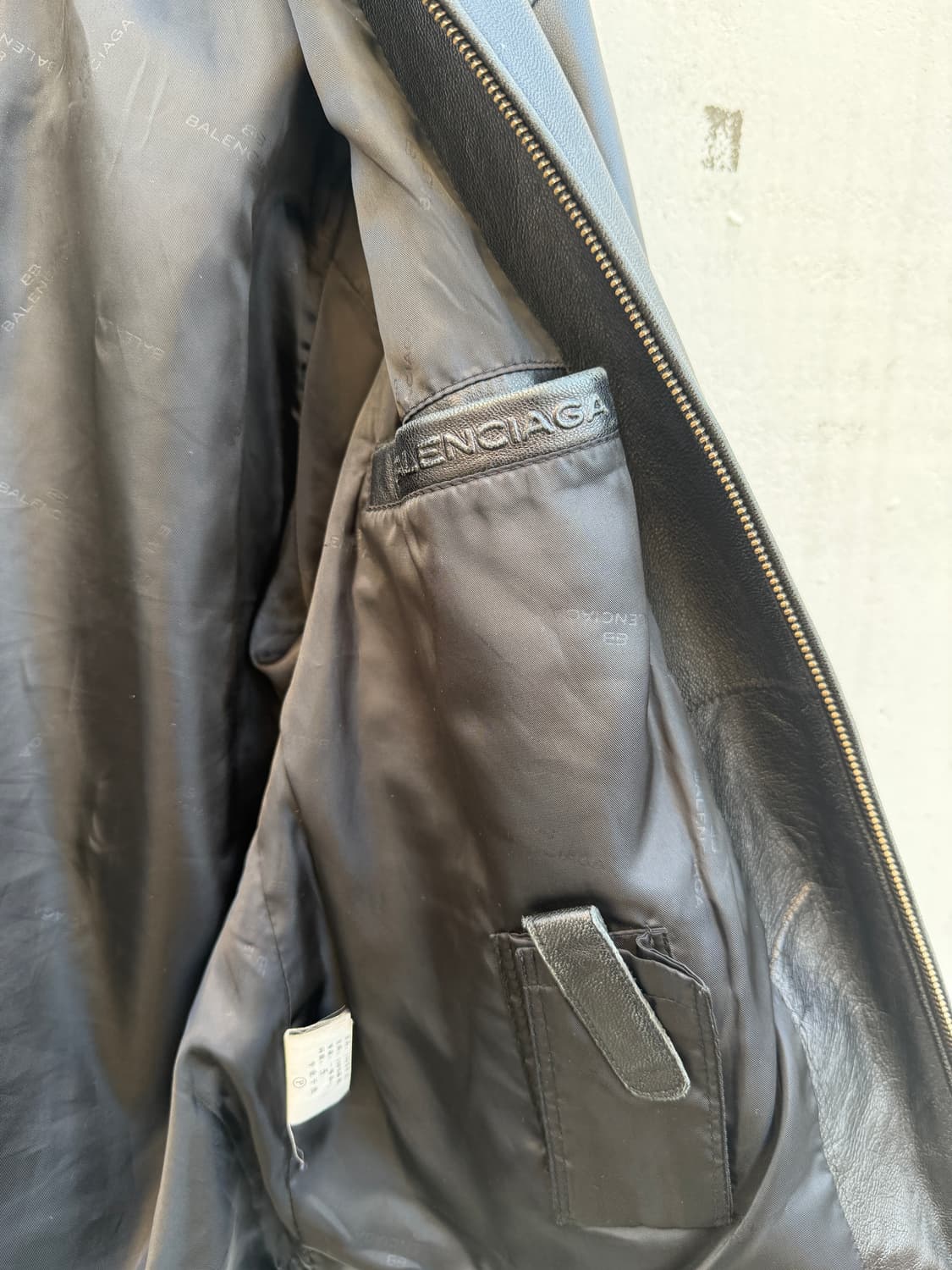 발렌시아가 램 스킨 레더 자켓 상품이미지5