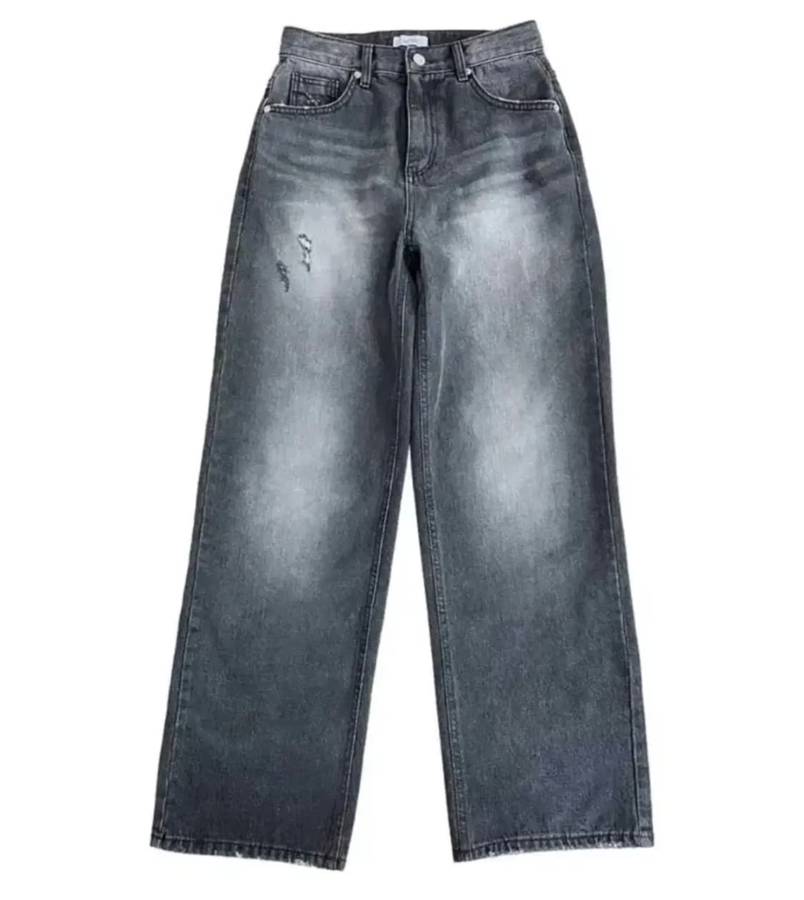 실사) 애즈온 시그니처 데님팬츠 블랙 상품이미지1