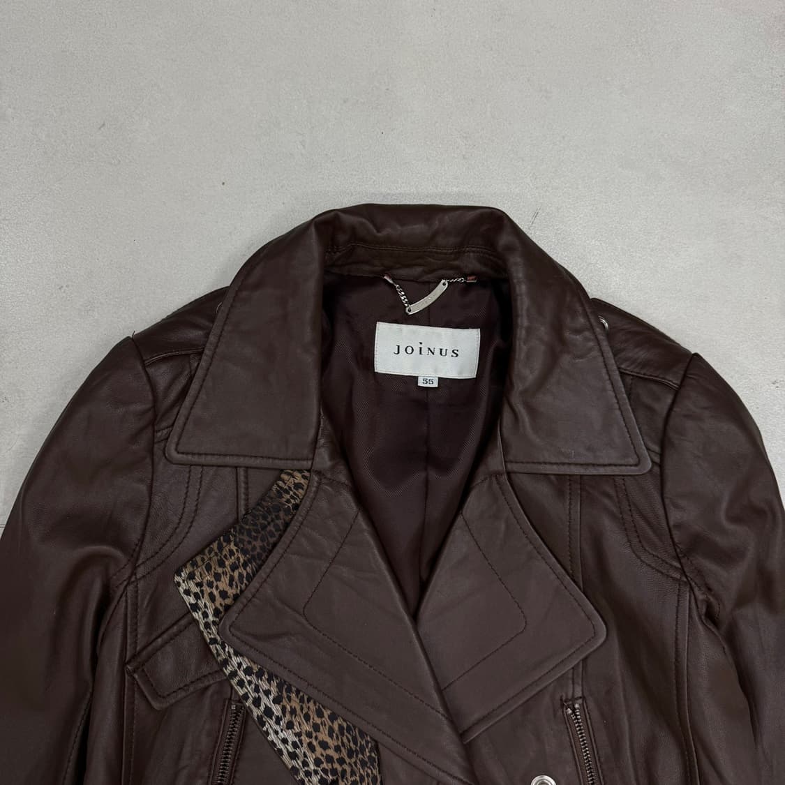 Sheep skin reopard lether jacket 상품이미지3