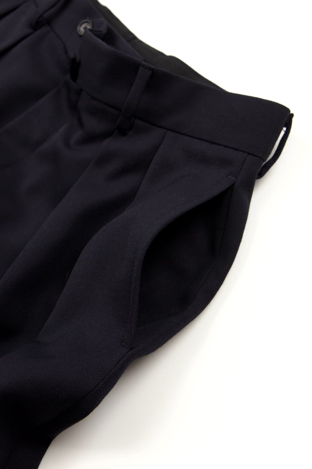 NEAT X CARUSO 2-Tuck Wool Trousers Navy 상품이미지4