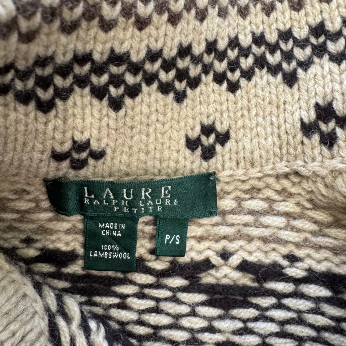 90s 랄프로렌 우먼스 램스울 터틀넥 니트 (S)  상품이미지5