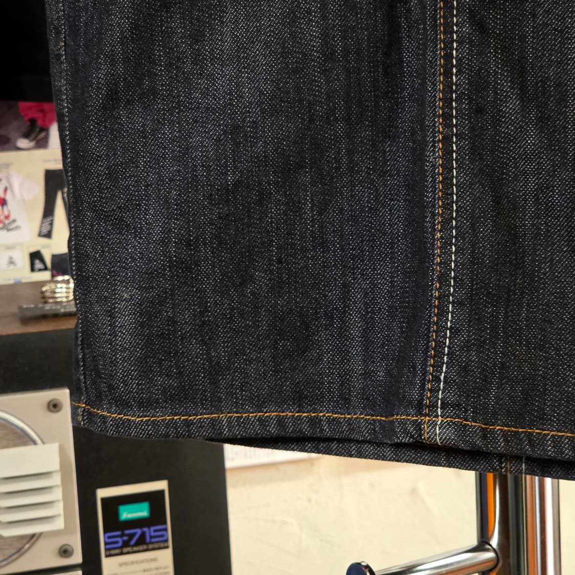 빈티지 백 포켓 생지 데님 미니 스커트 상품이미지5