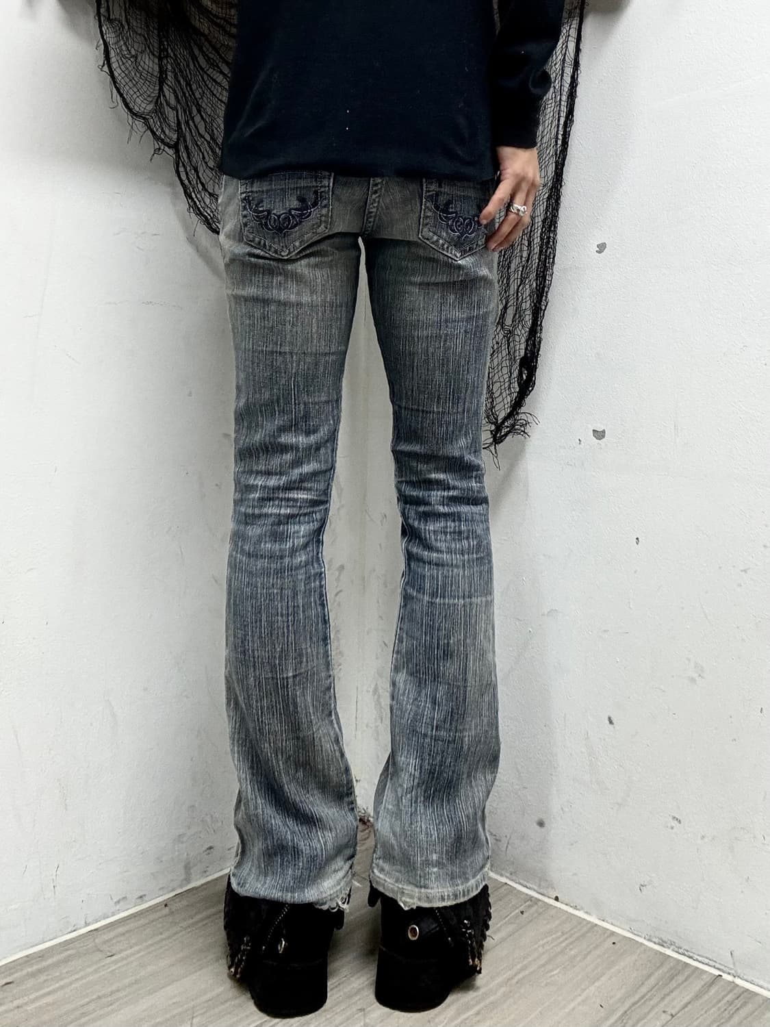 [G-Seventeen]Y2K Washed Boots Cut Pants 상품이미지3