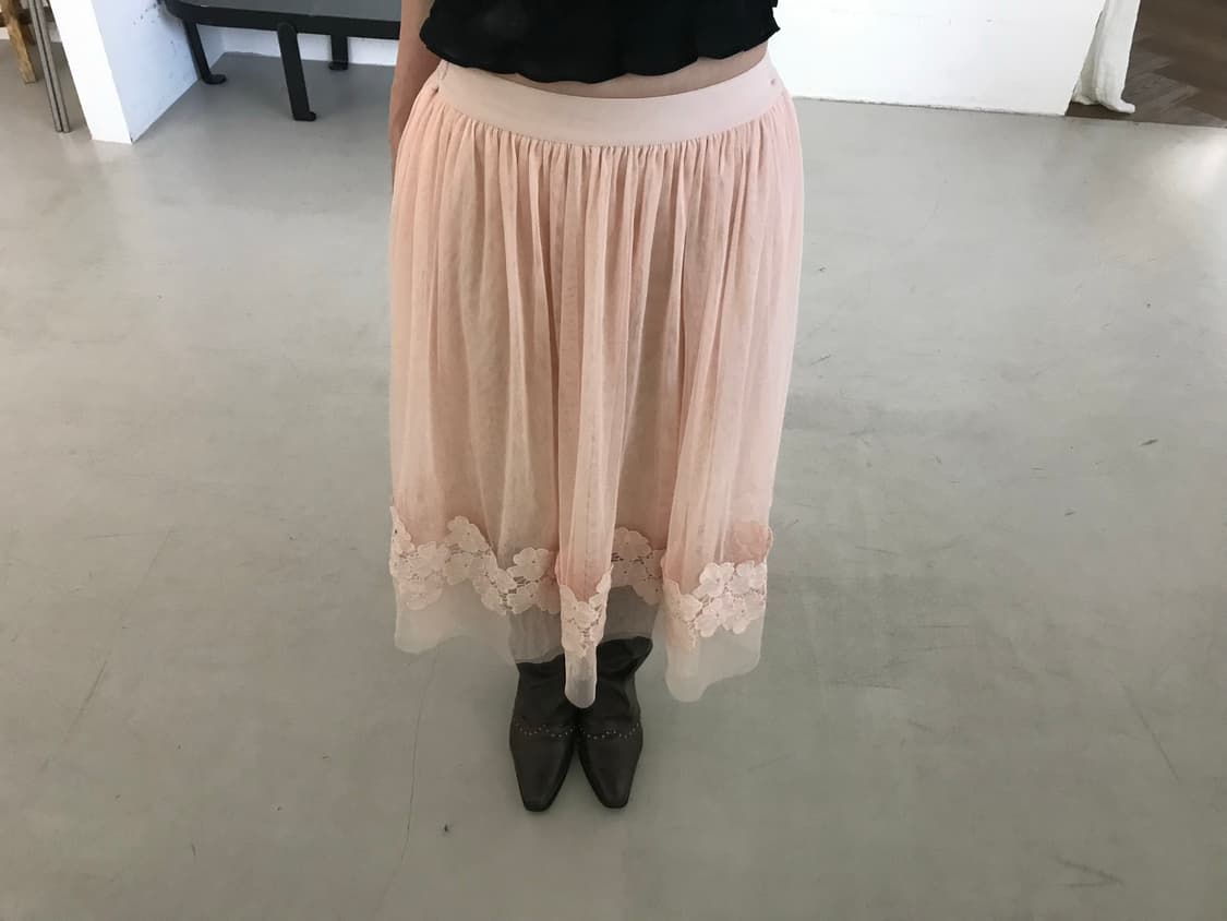vintage pink lace skirt 상품이미지5