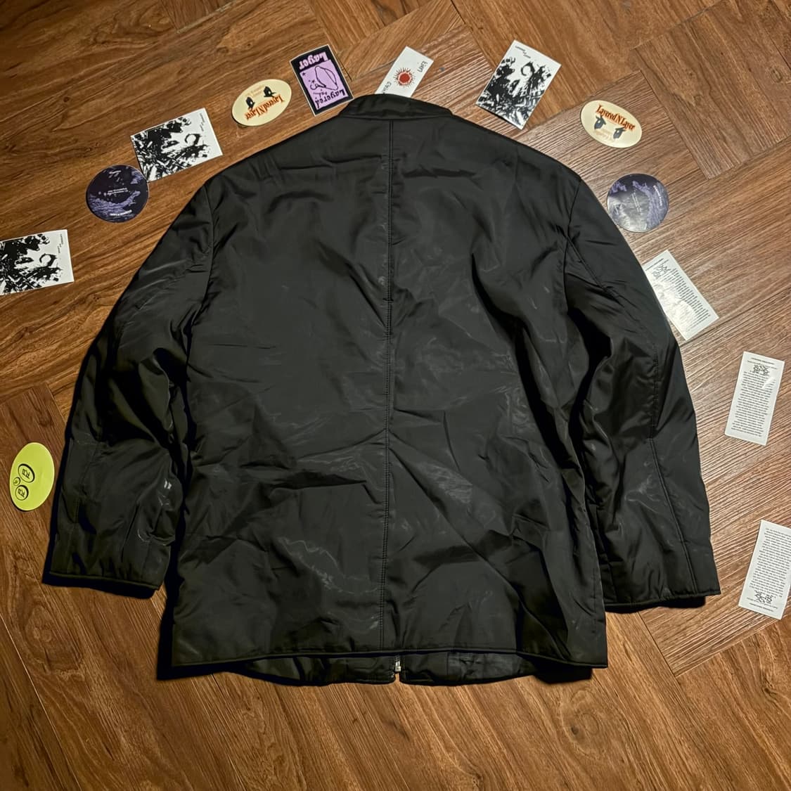 00s Solid homme leather padded jacket 상품이미지2