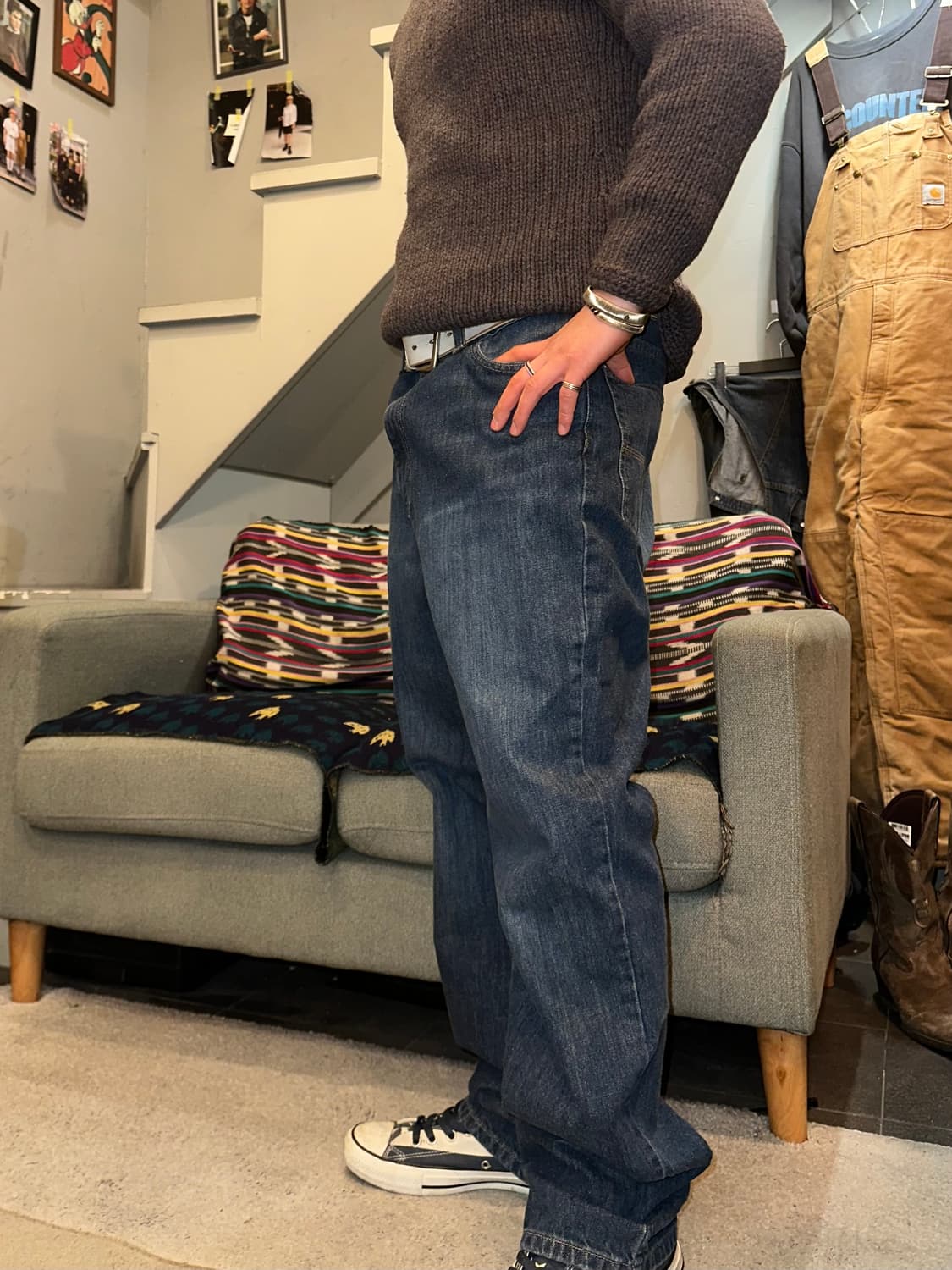 00’s LL Bean Mexico denim washed pants 상품이미지2