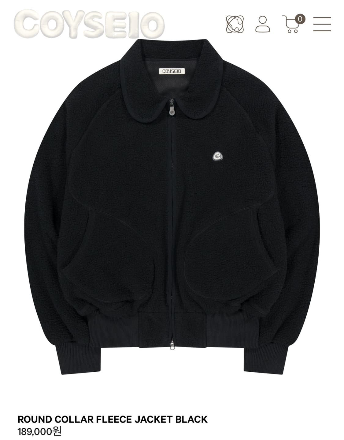 코이세이오 라운드 칼라 플리스 자켓 상품이미지1