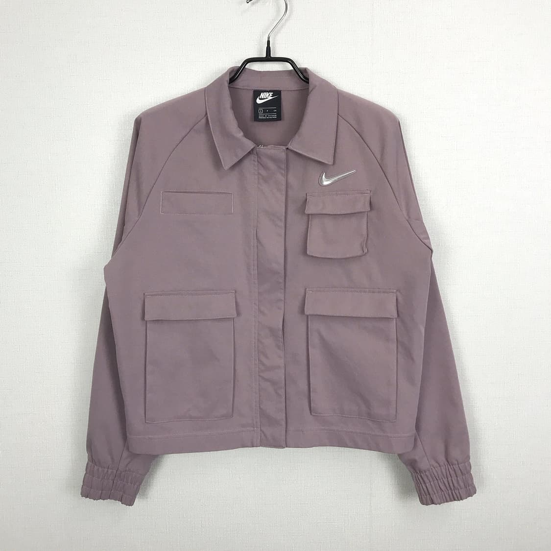 나이키 스우시 우븐 자켓 퍼플색 여성S 상품이미지2