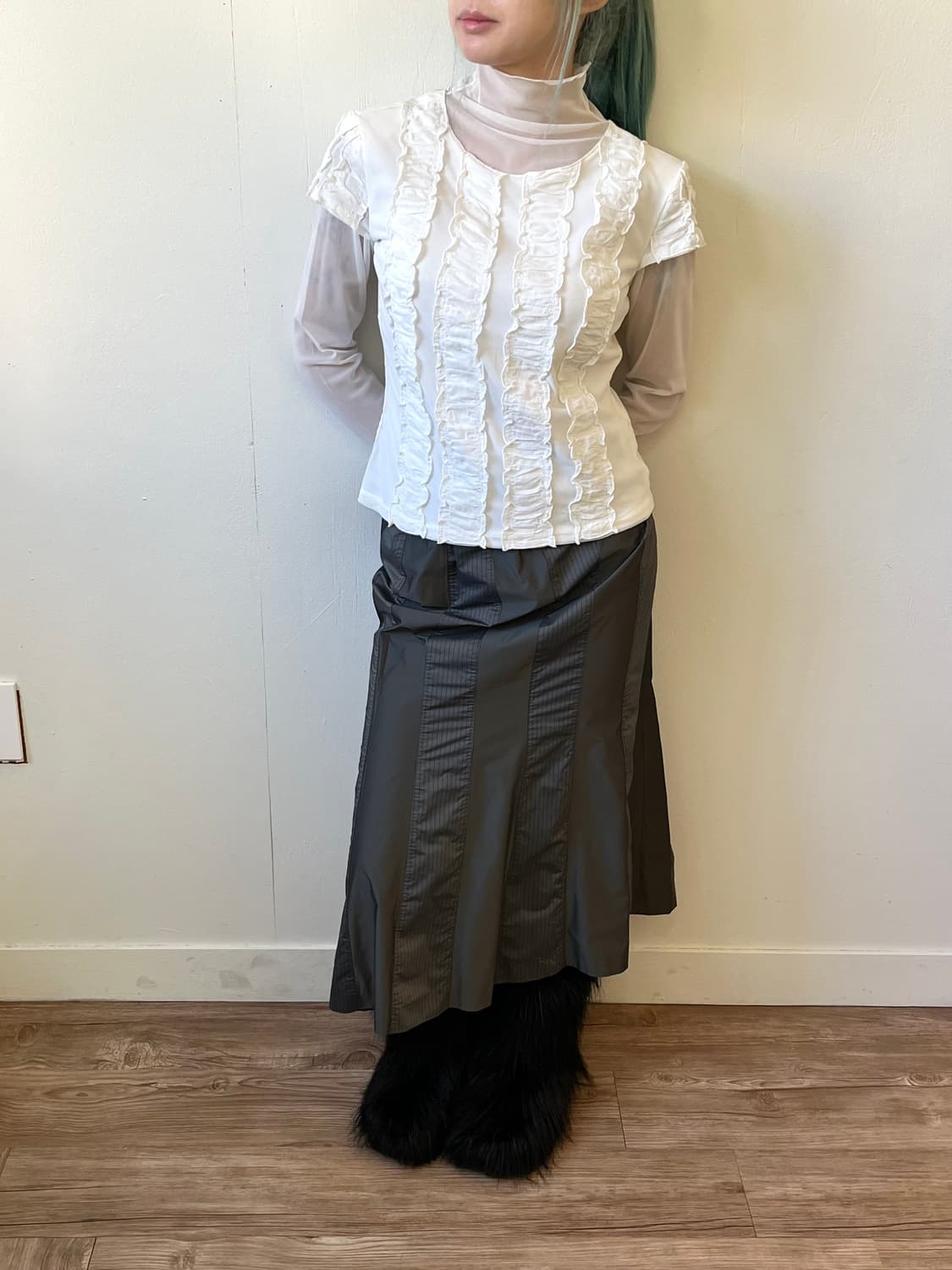 voyage 레이어드 시스루 터틀넥 상품이미지6