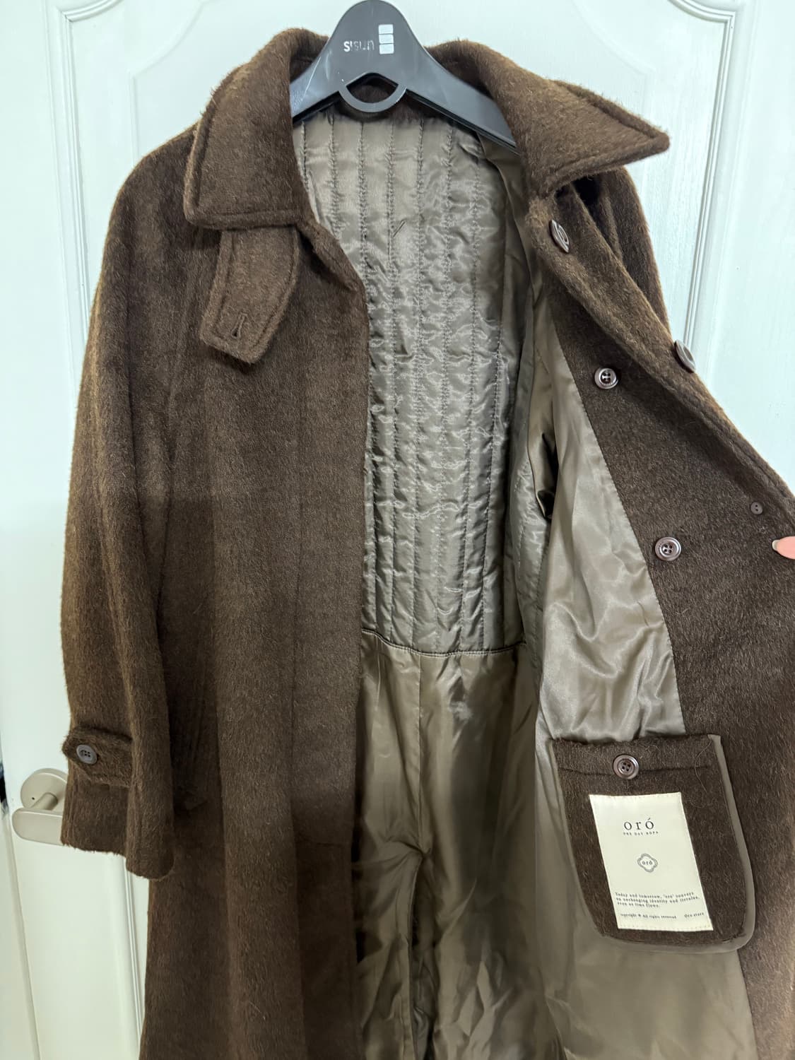 오로 oro 울리치 오버핏 발마칸 코트 브라운 Brown S size 상품이미지4