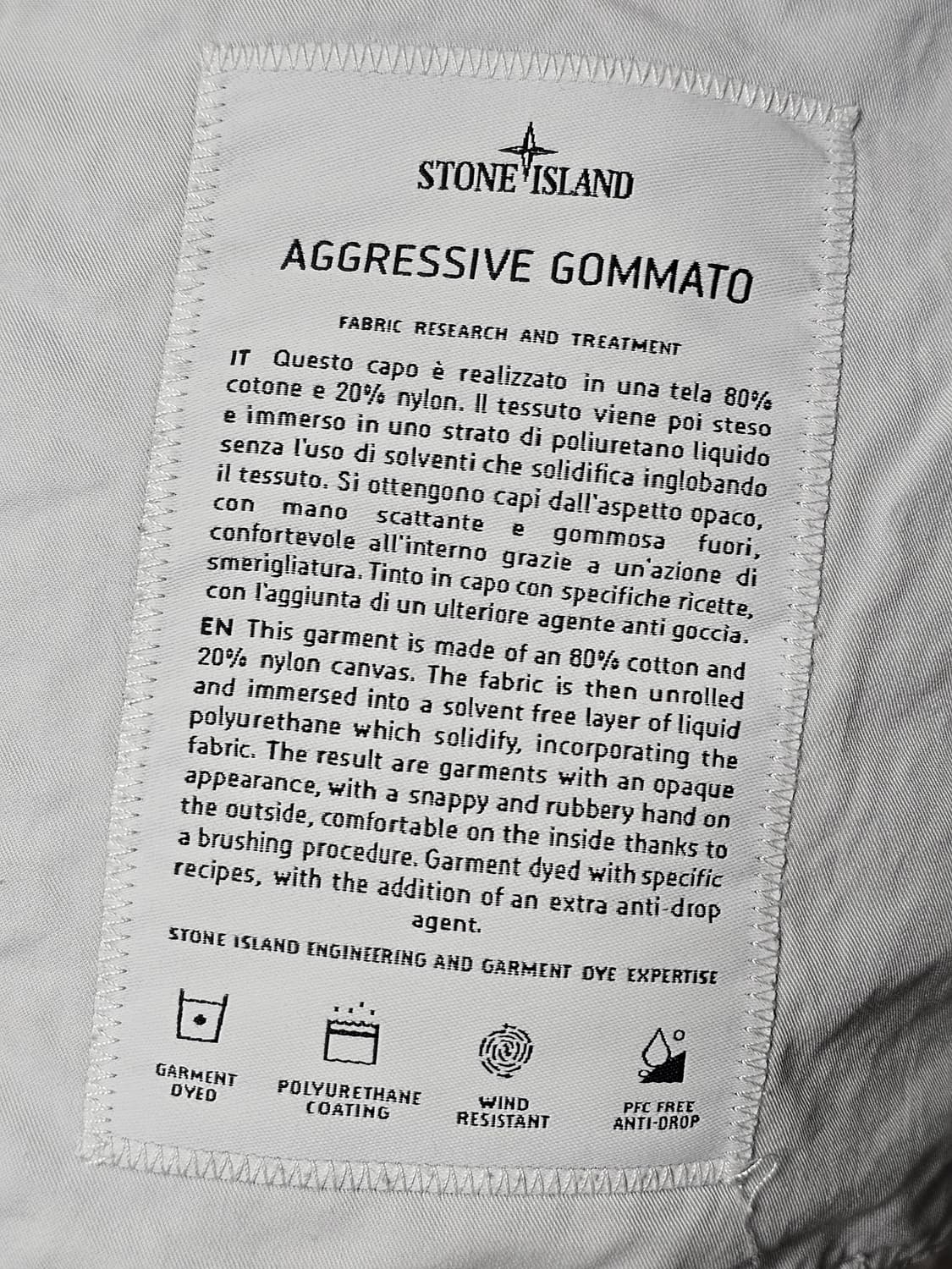 스톤아일랜드 AGGRESSIVE GOMMATO 후드 자켓 상품이미지8