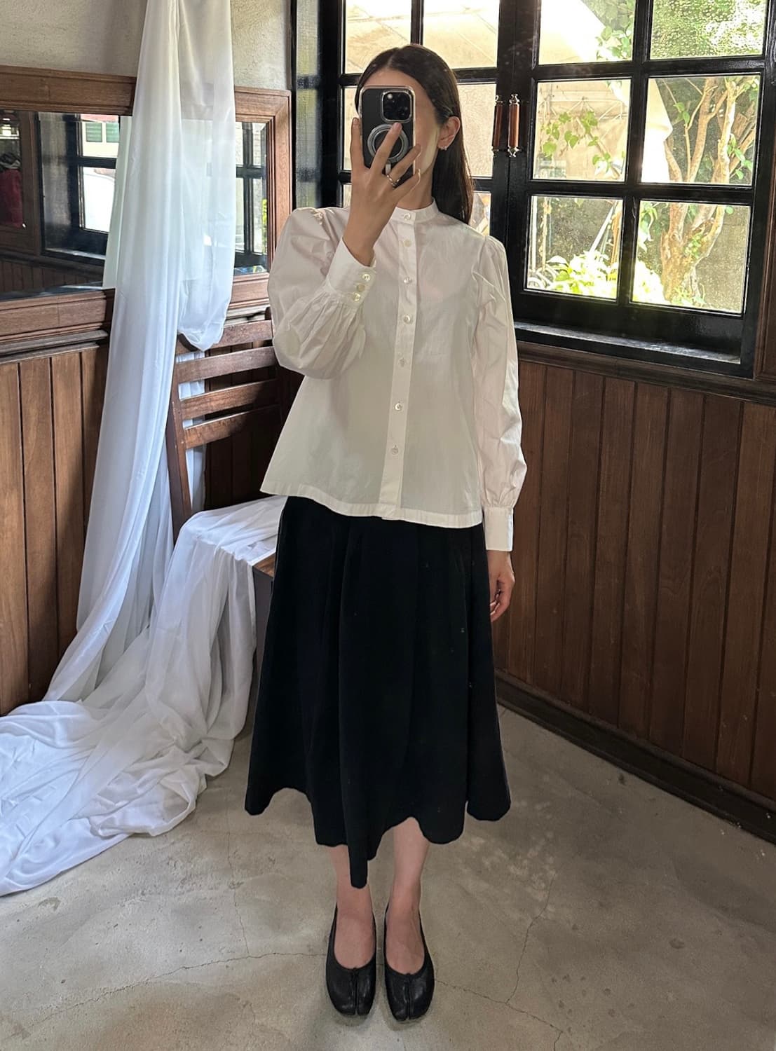 COMME DES GARCONS diagonal pleats skirt 상품이미지3