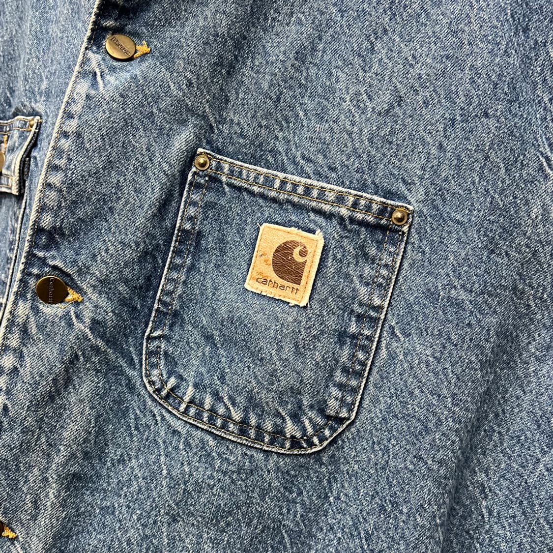 USA 칼하트 C59 DST 블랑켓 데님 초어 워크 자켓 XL TALL 상품이미지4