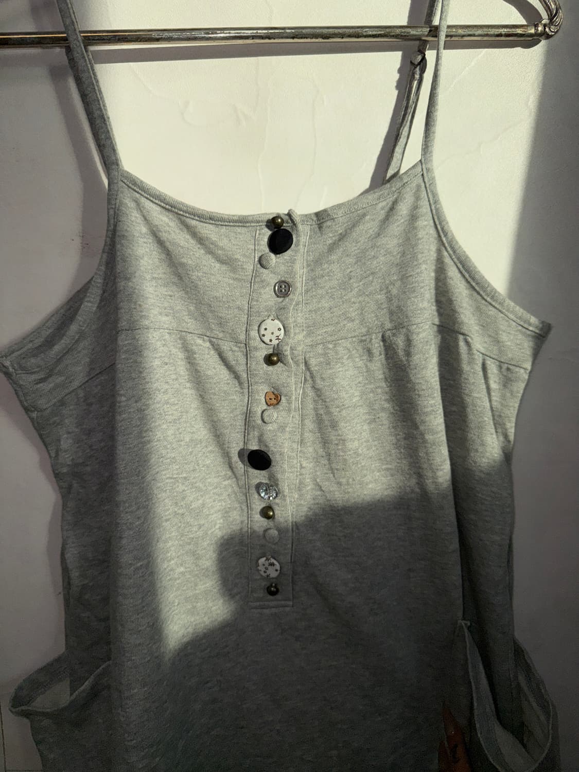 Gray button pocket cotton ops 상품이미지5