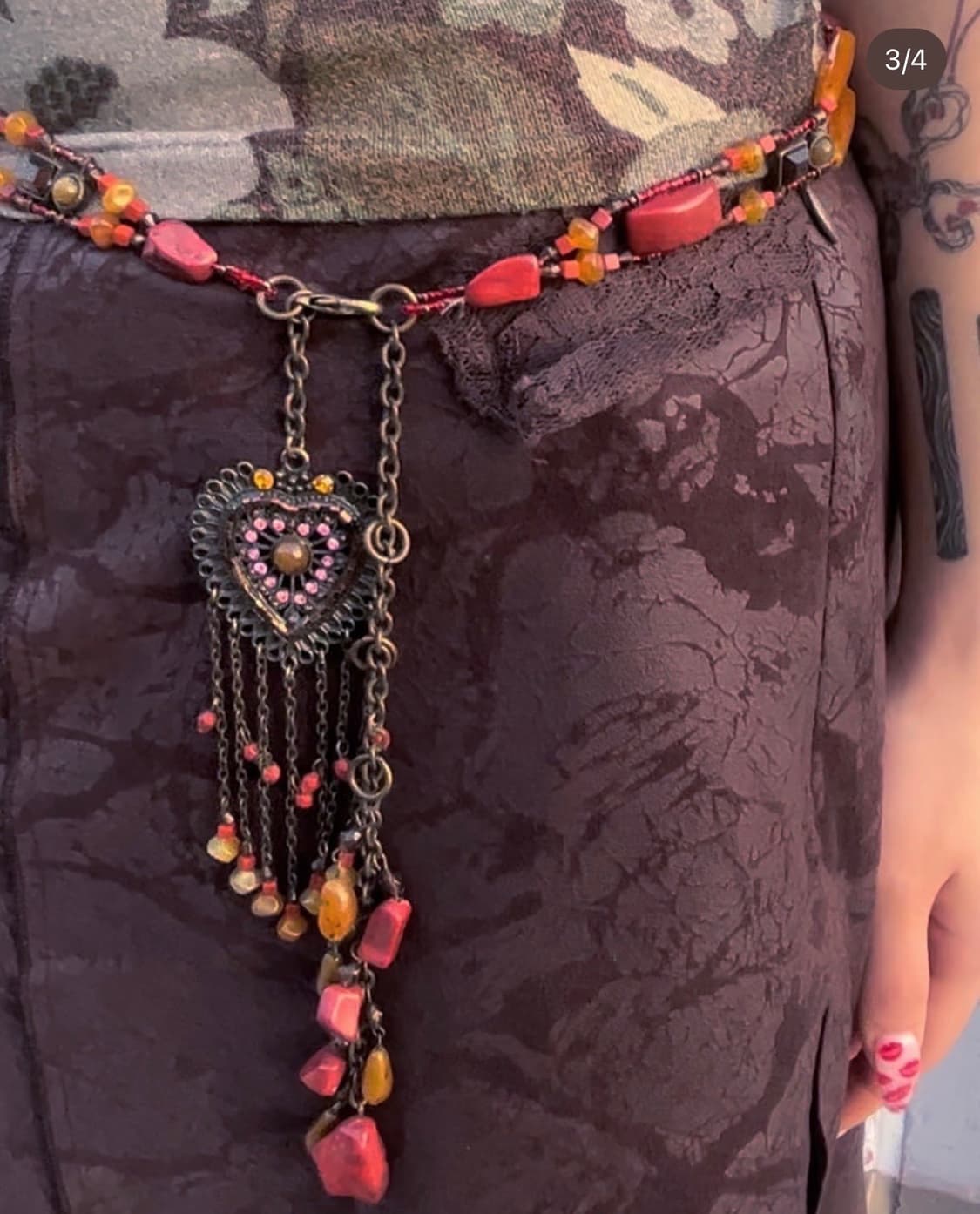 빈티지 목걸이 팔찌 /오리엔탈 모리걸 일본 십자가  상품이미지4