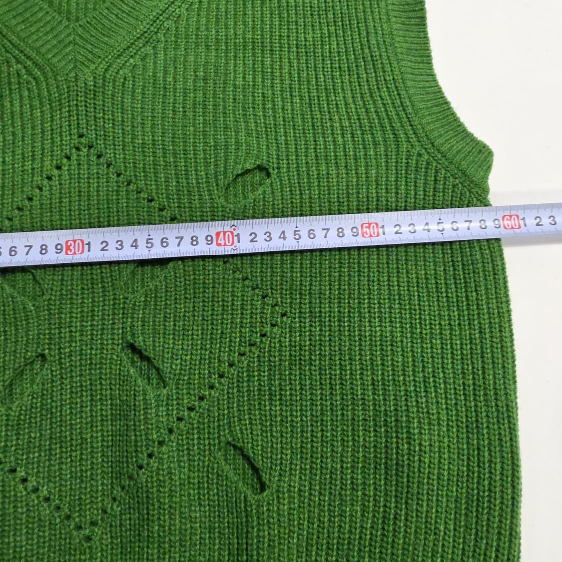 0066 [moonsun]문선 램스울 펀칭 니트 조끼 공용 F 상품이미지2