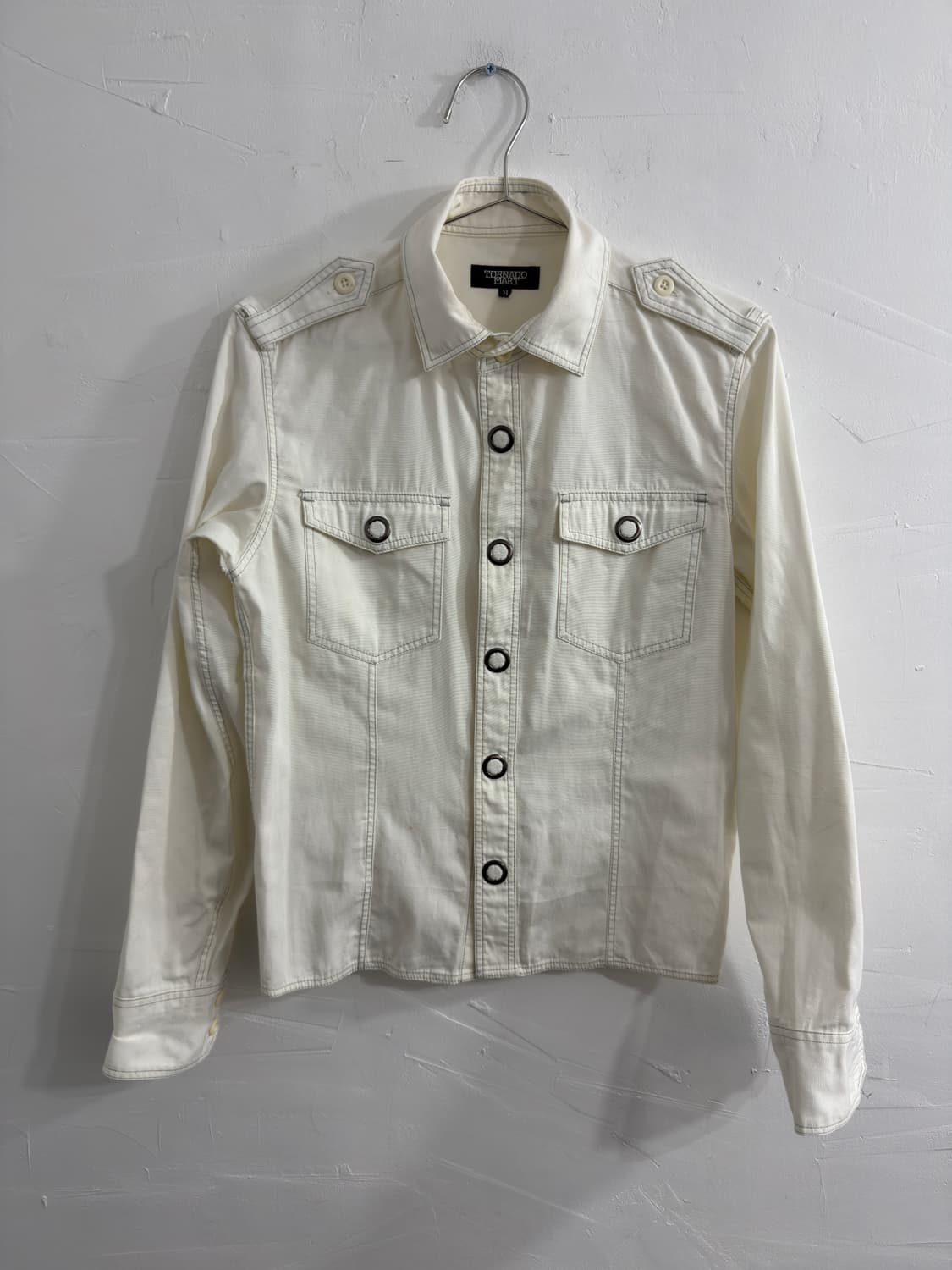 tornado mart white shirt jacket 상품이미지1