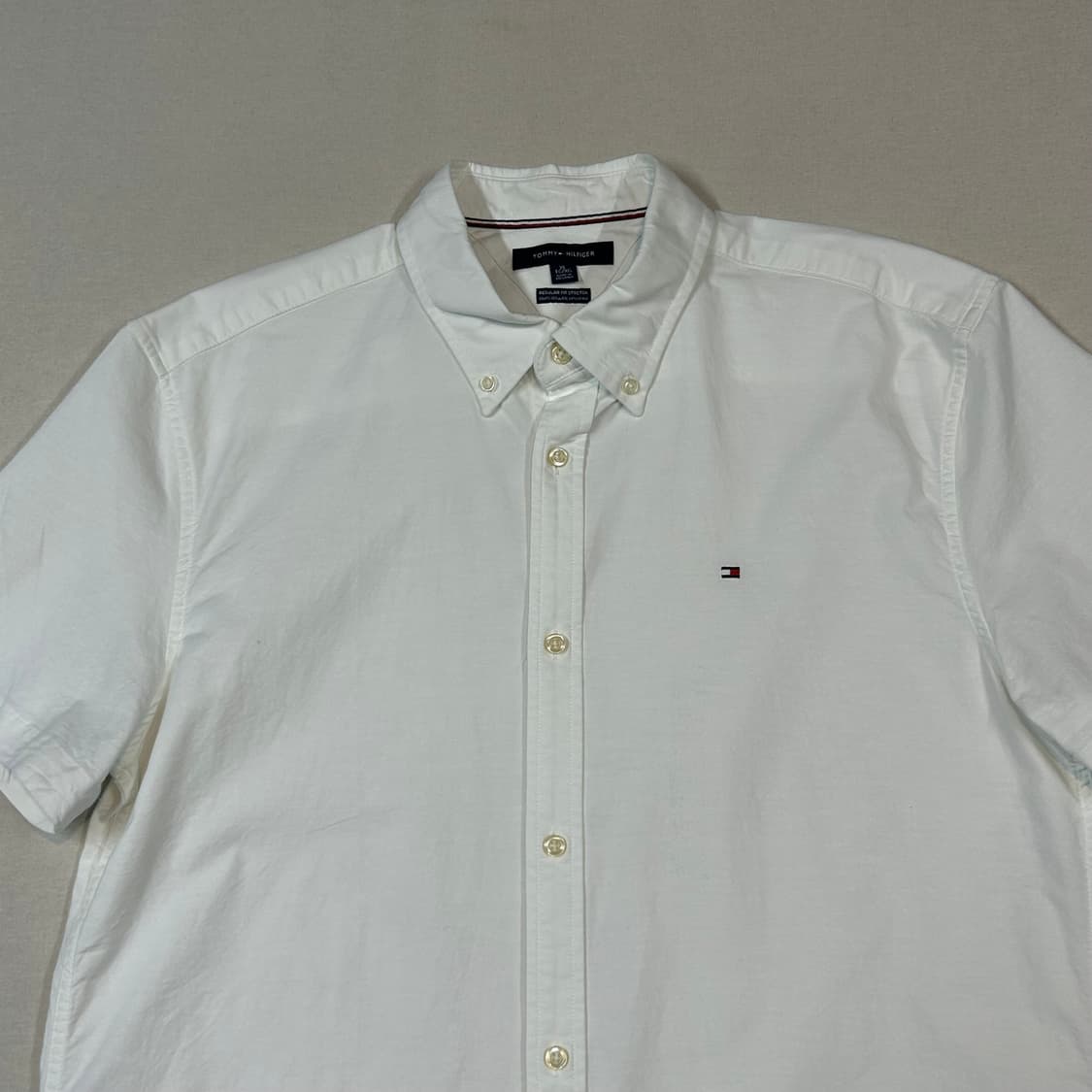 XL) 타미힐피거 화이트 반팔 옥스포드 셔츠 상품이미지2