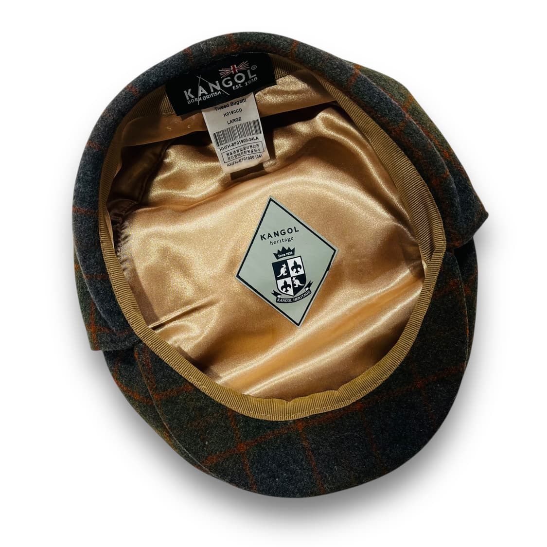 캉골 트위드 부가티 러셋 플레이드 이태리 울 헌팅캡/베레모 상품이미지6