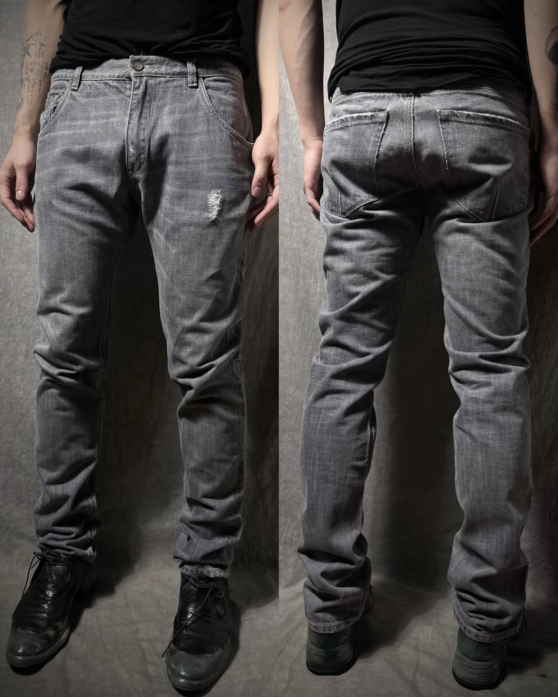Poeme Bohemien Washed Distressed Denim 상품이미지1