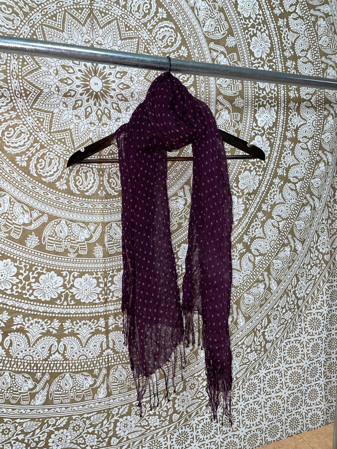 빈티지 퍼플 도트 머플러 스카프 상품이미지2