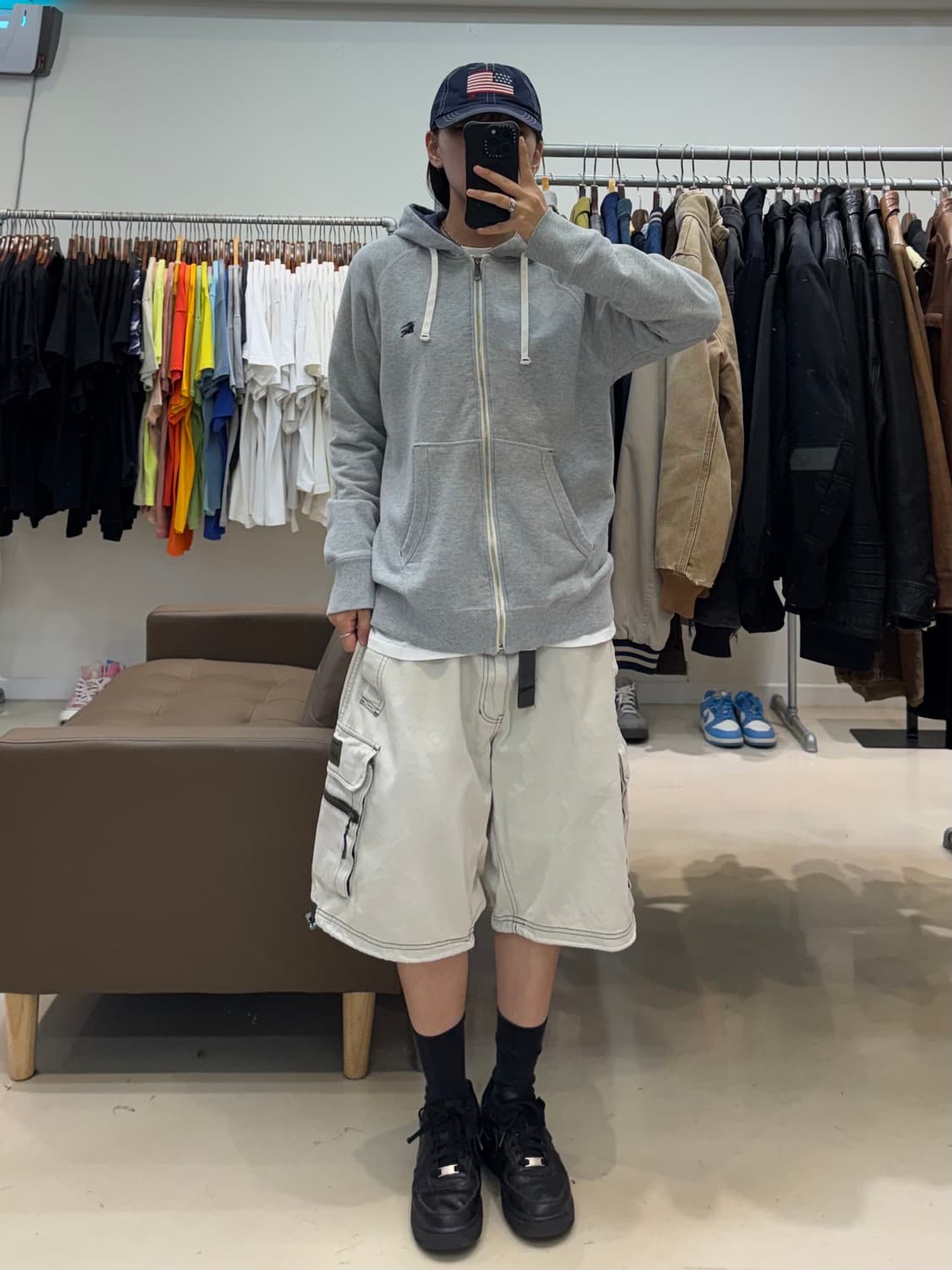 버버리 블랙라벨 후드집업 그레이 상품이미지5