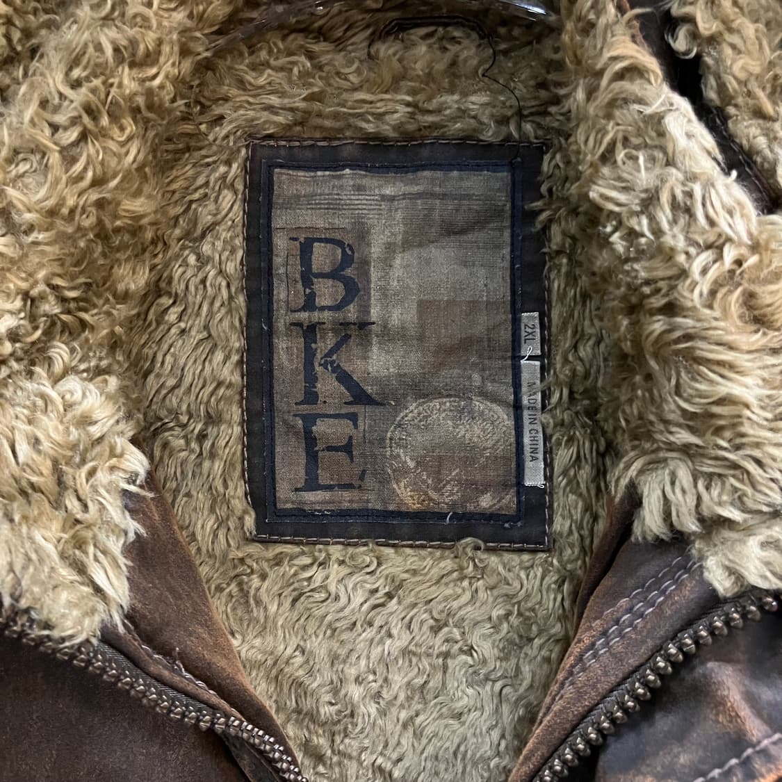 VTG 브라운 워싱 후드 점퍼 2XL 상품이미지2